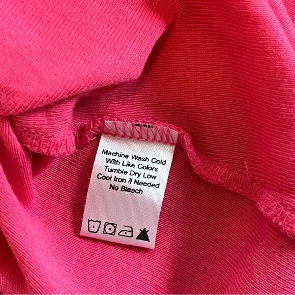 Lilla P Pink Cotton V Neck Tank Top Size Large - Picture 7 of 7